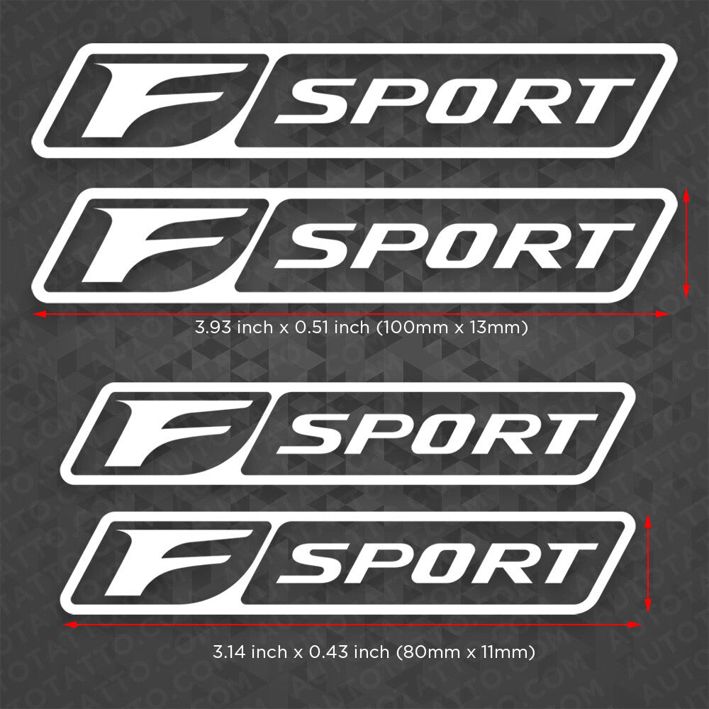 Lexus F Sport Car Wheels Brake Caliper Sticker 3D Decal Logo Decoration White