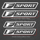 Lexus F Sport Car Wheels Brake Caliper Sticker 3D Decal Logo Decoration White