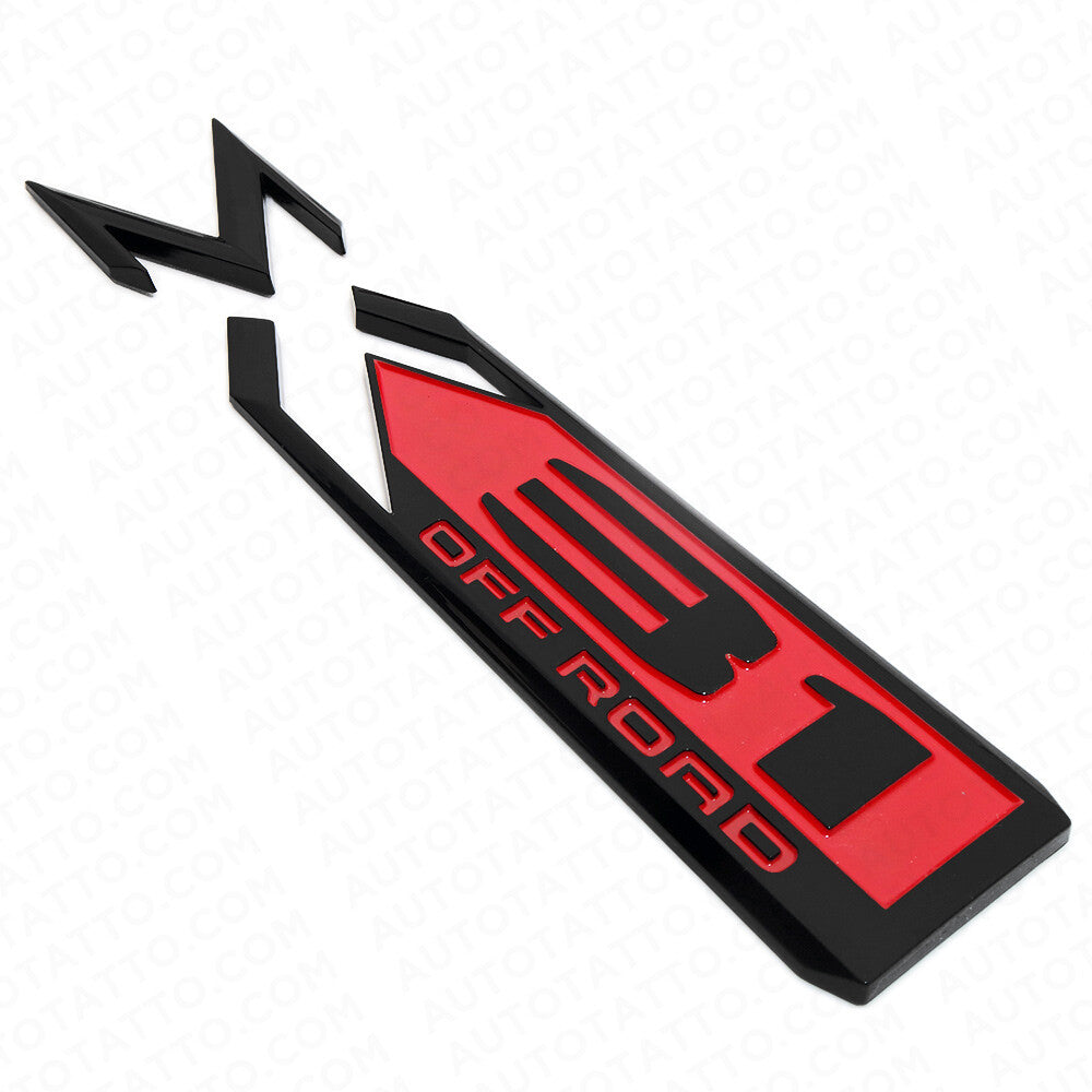 GMC Sierra X31 Off Road Truck Bed Decal Badge Logo Emblem Nameplate Black & Red