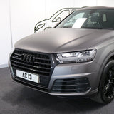 17-25 Audi Q7 SQ7 Matte Black Front Grille Rings Badge Sign Logo Emblem Decorate