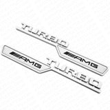 Set 3D Turbo AMG Edition Side Fender Marker Logo Badge Emblem Decorate Sport