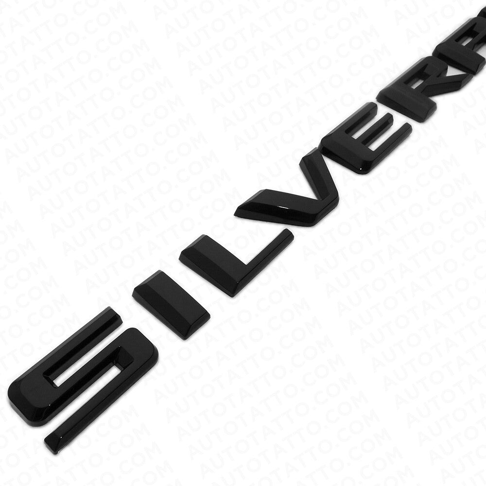 19-21 Gloss Black Silverado 1500 Side Fender Letter Logo Emblem Badge Z71 LT LTZ