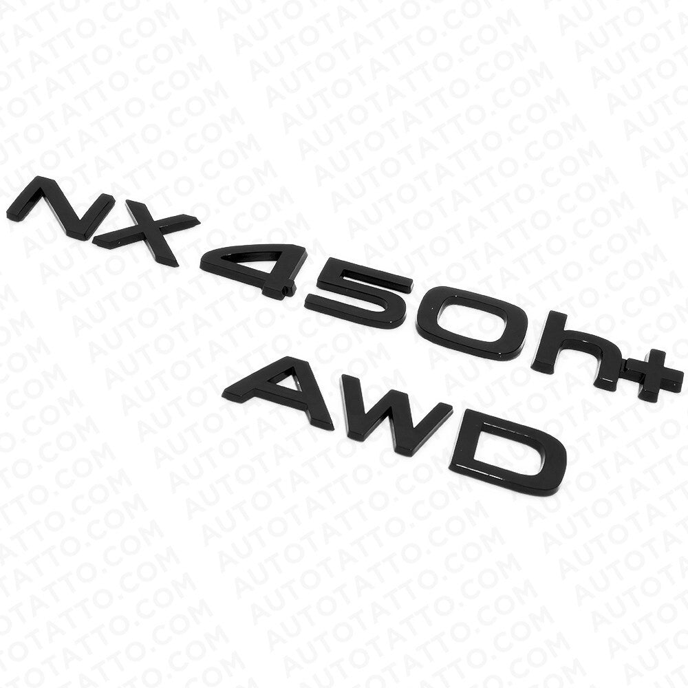 22+ Lexus NX 450h+ AWD Rear Liftgate Letter Logo Badge Emblem Gloss Black Sport