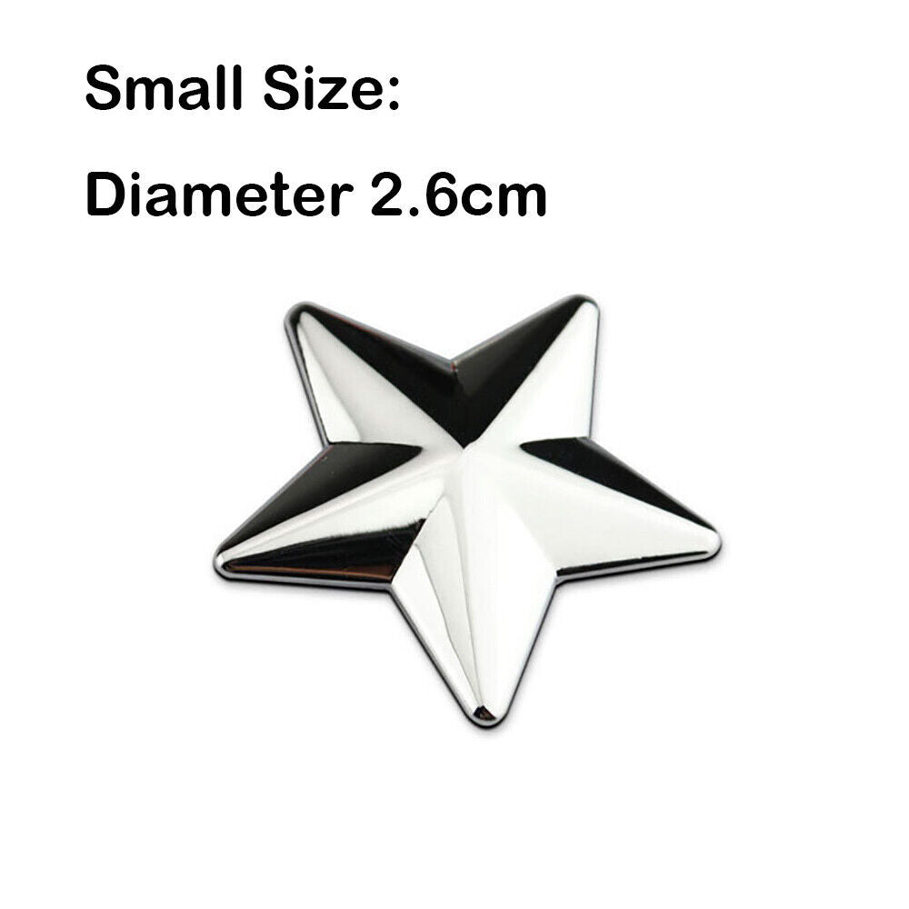Universal 3D Fashion Metal Heart and Stars Car Decal Sticker for Auto Decoration