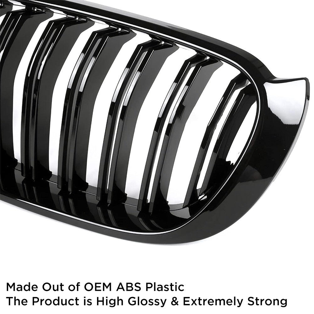BMW 15-17 X3 F25 LCI, 15-18 X4 F26 LCI Front Bumper Gloss Black Kidney Grille