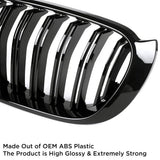 BMW 15-17 X3 F25 LCI, 15-18 X4 F26 LCI Front Bumper Gloss Black Kidney Grille