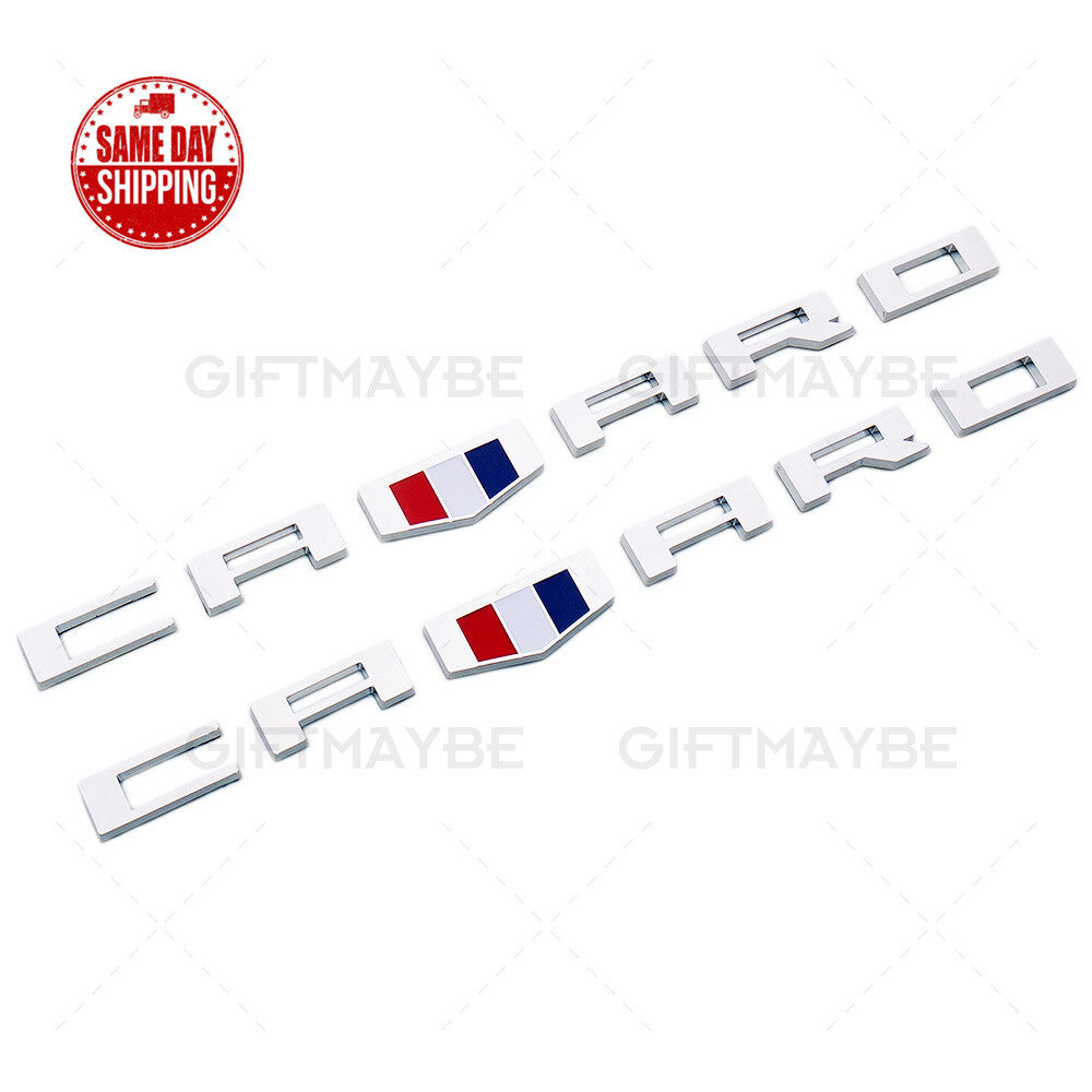 2x For Chevrolet CAMARO 3D Car Letter Fender Marker Emblem Badge RS SS ZL1 Z28