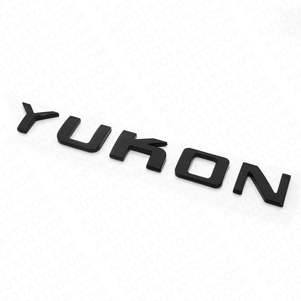 1x YUKON Tailgate Door Letter Nameplate Emblem SUV HD Badge GMC 3D Gloss Black