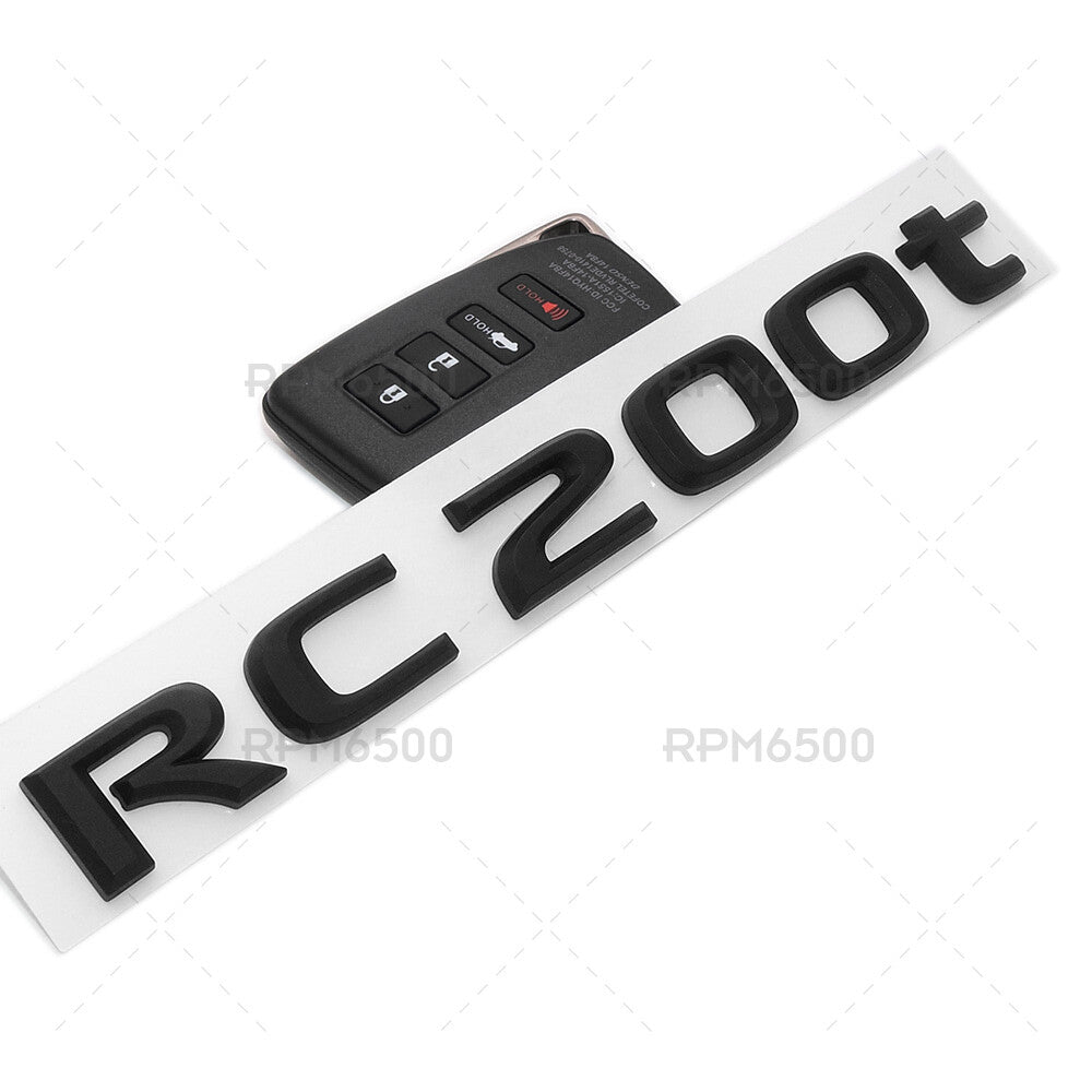 For Lexus Trunk Matte Black RC 200t Letter Logo Badge Emblem Car Replace F-Sport