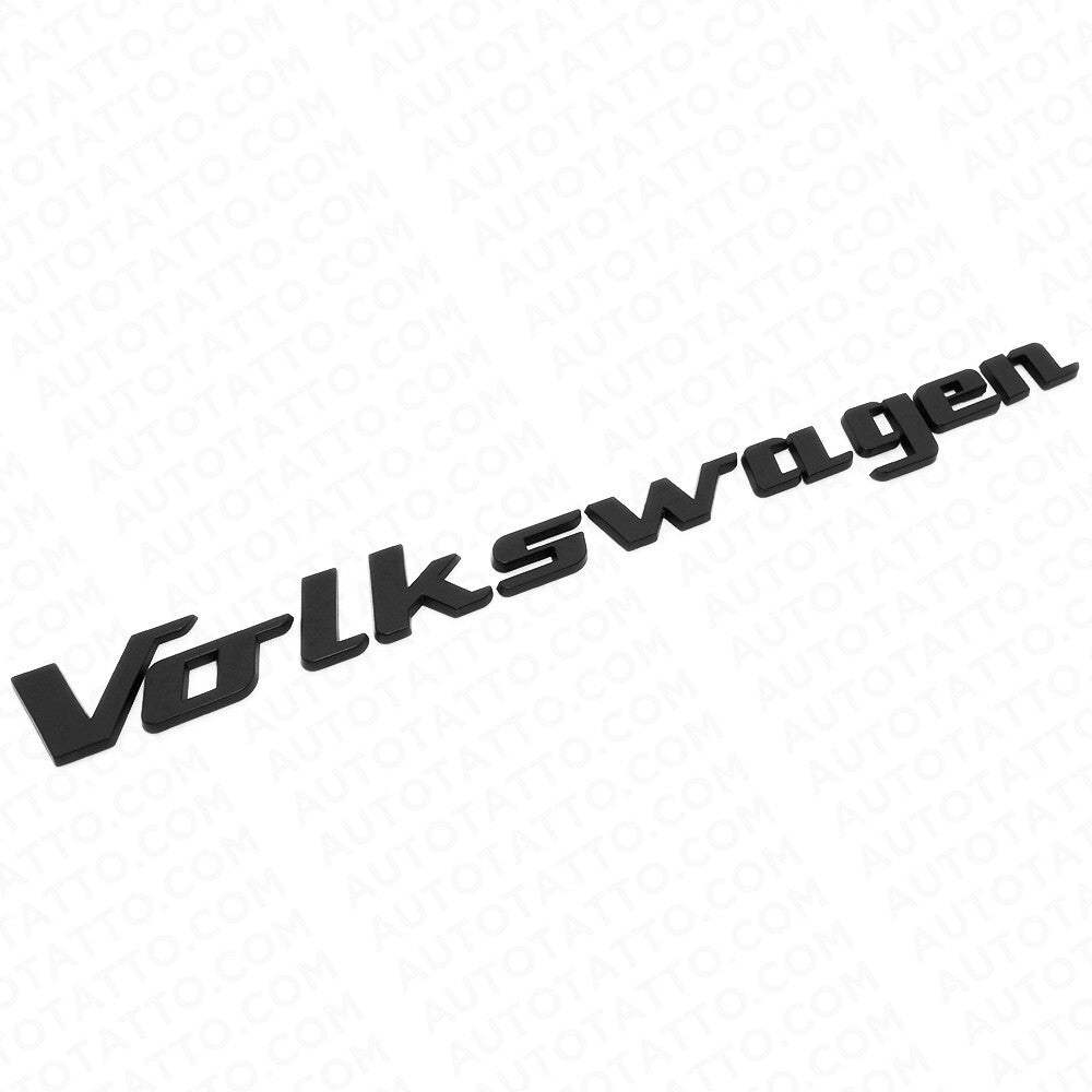 Universal Signature Letter Rear Liftgate Badge Sport Emblem For VW Flat Black