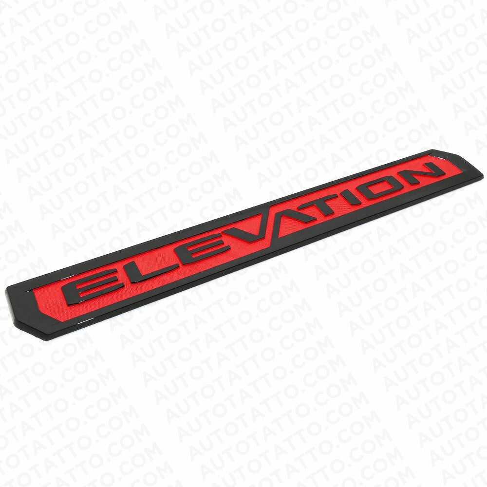 3pcs 19-23 GMC Sierra Elevation Front Door Tailgate Nameplate Emblem Black & Red