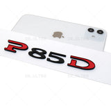 Tesla Rear Liftgate Lid Model P85D Nameplate Logo Badge Emblem Sport Black Red
