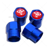 Hex For Red Toyota Emblem Car Wheels Tire Air Valve Caps Stem Dust Cover Sport
