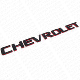 Chevy Chevrolet Truck Lifgate Letter Badge Logo Emblem Black Redline Large Size