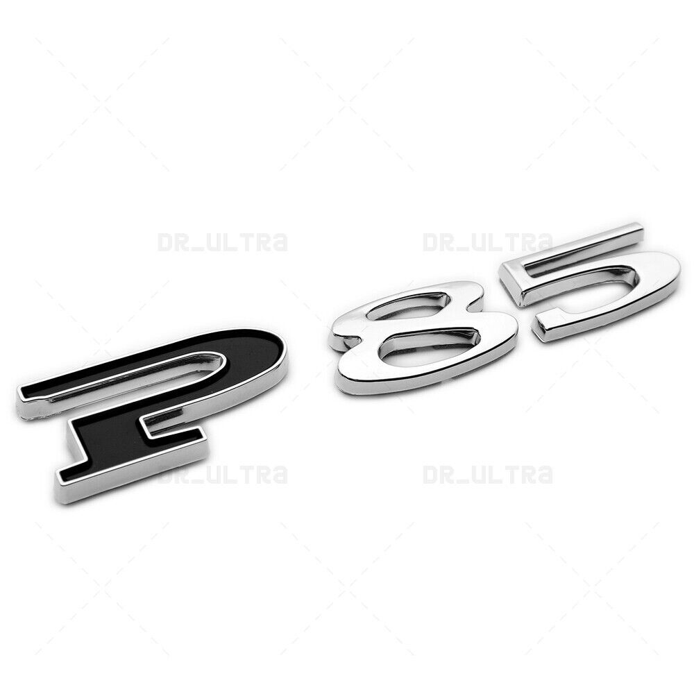 Tesla Rear Liftgate Lid Model P85 Nameplate Logo Badge Emblem Sport Chrome Black