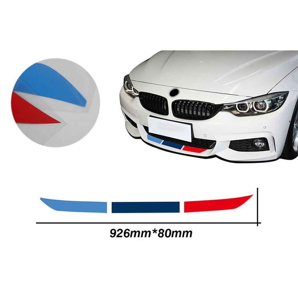 For BMW Universal M Performance Power Sport Front Rear Bumper 3D Decal Stickers