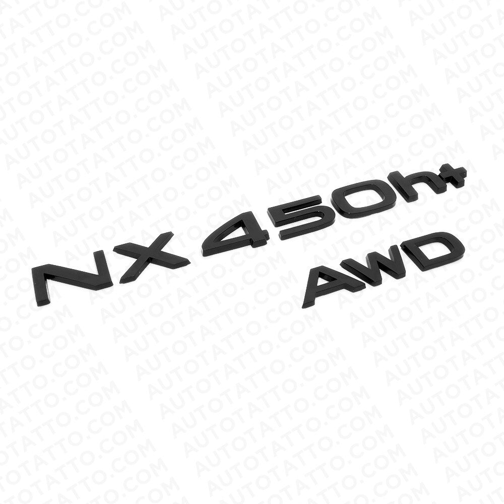 22+ Lexus NX 450h+ AWD Rear Liftgate Letter Logo Badge Emblem Gloss Black Sport