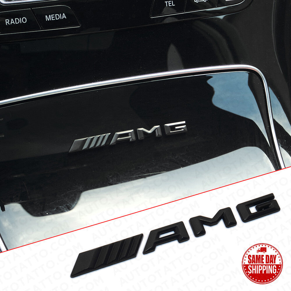 Black Style AMG Interior Multimedia Decal Sticker Badge Decoration Emblem Logo