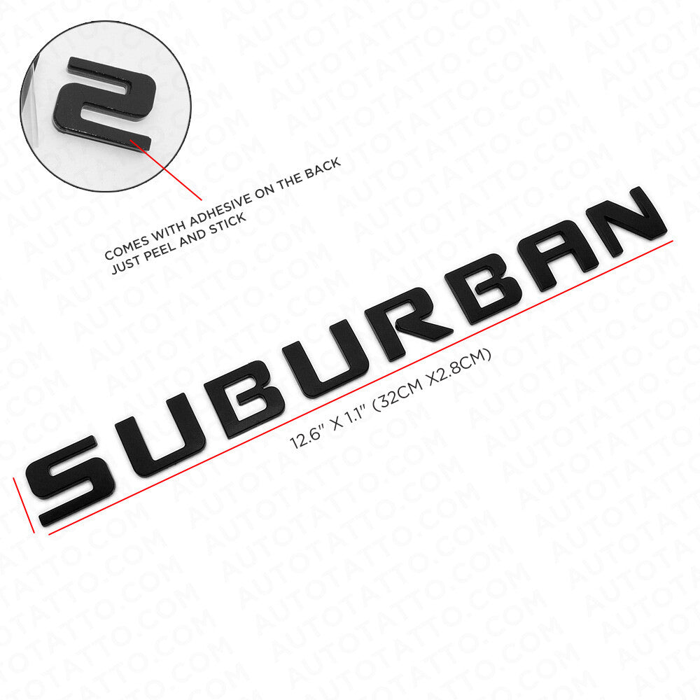 2x For Chevy Suburban Door Liftgate Nameplates Letter 3D Badge Emblem LTZ Black