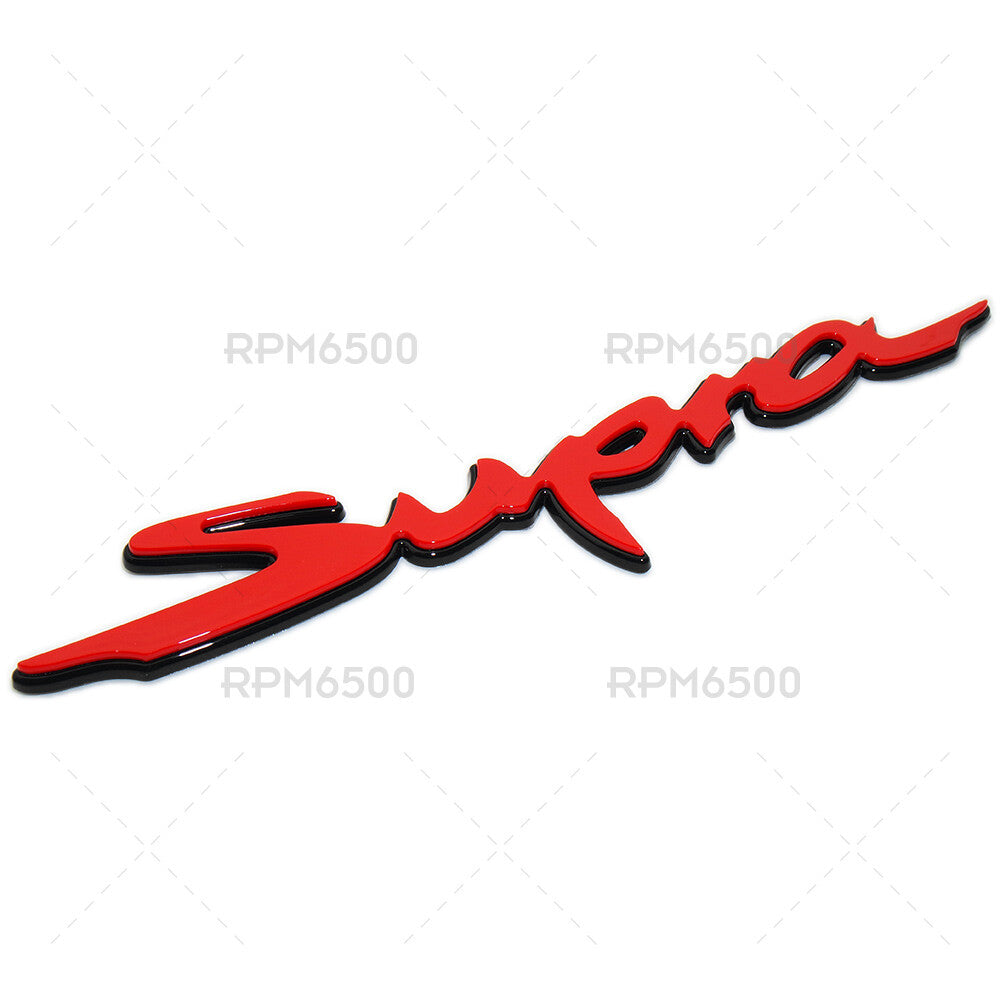 GR Supra Rear Trunk Bumper Liftgate Letter Emblem Badge Logo Sport Black & Red