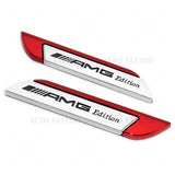 Universal Fender Marker Car AMG Edition Red Logo Badge Emblem Sport Decoration