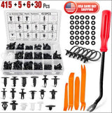 456Pcs Car Auto Retainer Clips Plastic Fasteners Kit Push Pin Rivets Bumper Trim