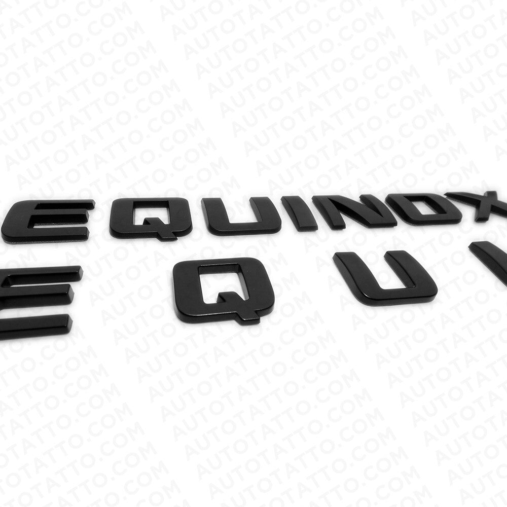 17-24 3pcs Chevy Equinox Front Door & Liftgate Letter Badge Emblem Matte Black