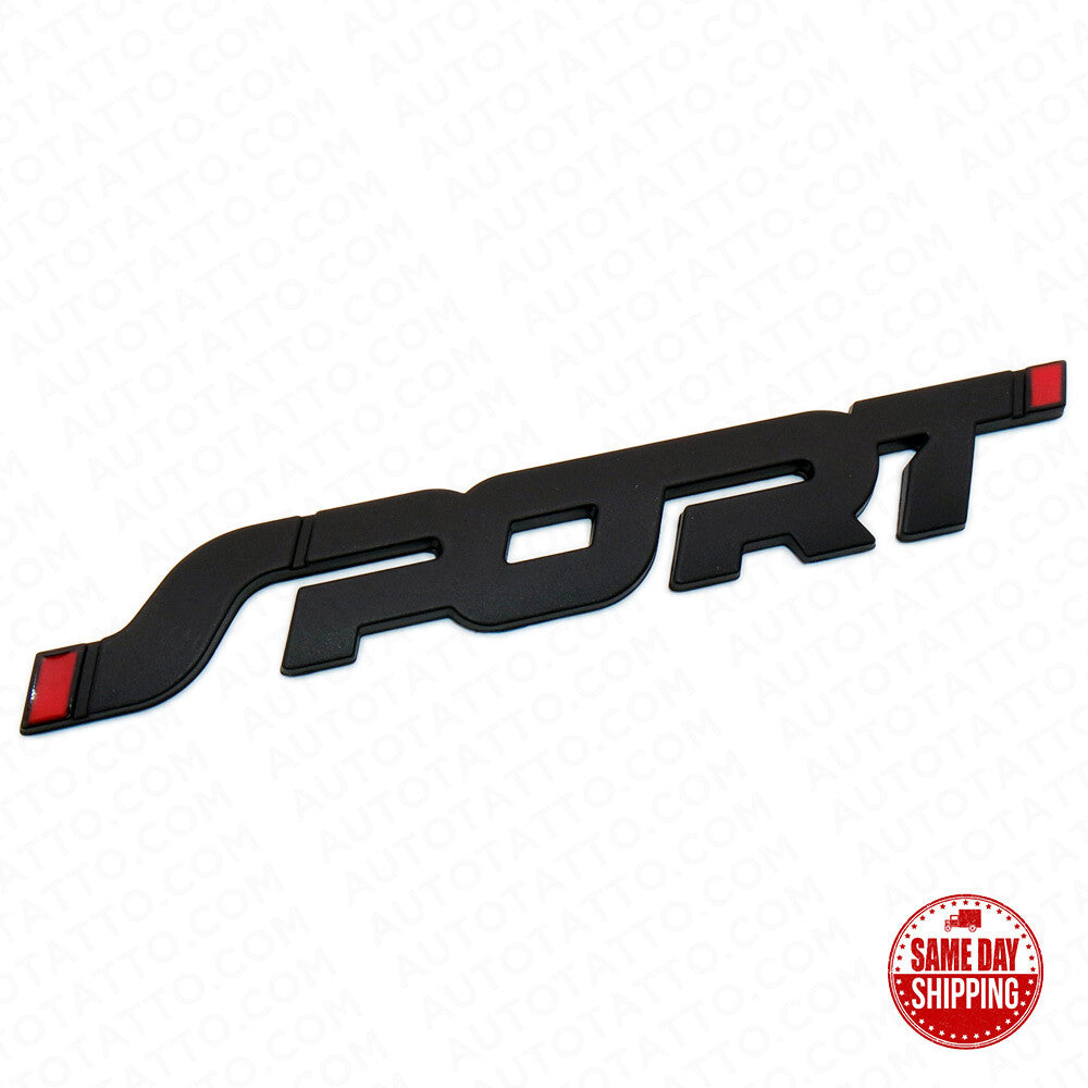 Universal Black SPORT Tailgate Adhesive Nameplate Badge Logo Emblem Limited