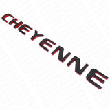 2x For Chevy Cheyenne Door Tailgate Badge Logo Emblem Truck Black Red Redline