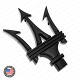 Maserati Ghibli Quattroporte Levante Front Grille Logo Emblem Badge Black Sport