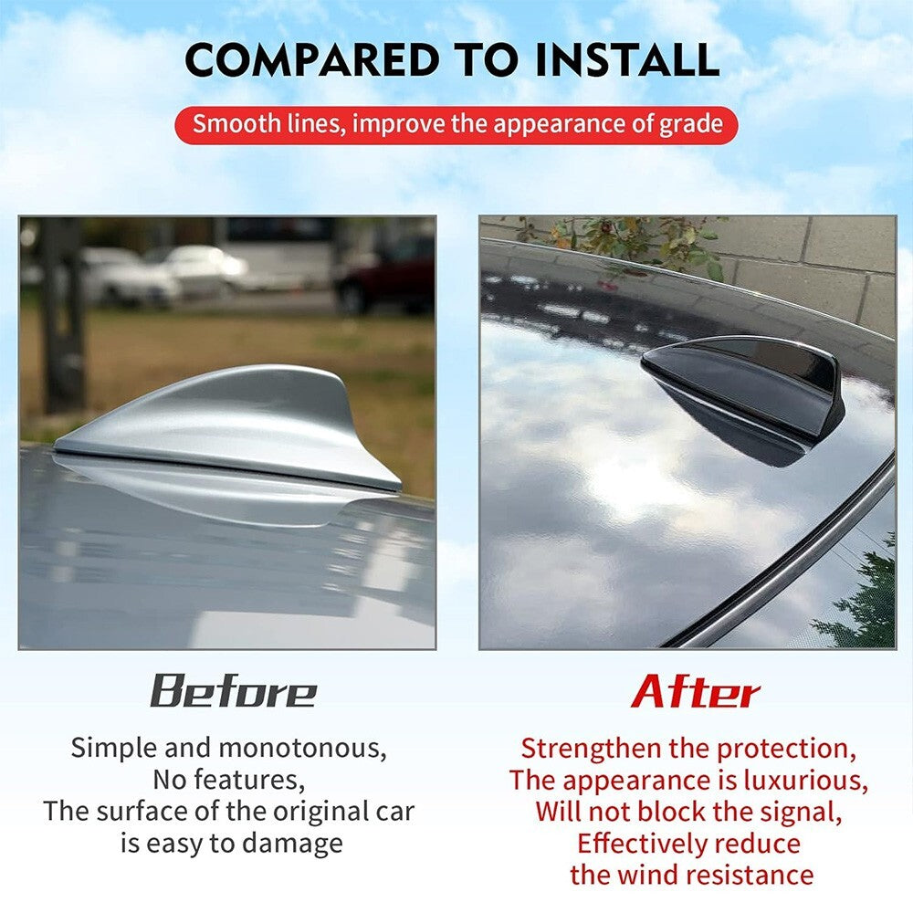 For BMW E46 E90 E91 E92 3 Seires M3 E82 Gloss Black Shark Fin Antenna Cover Cap