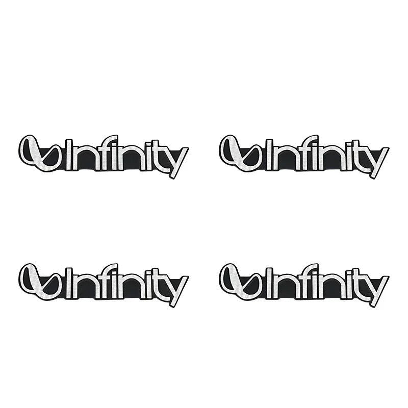 4pcs Infinity Car Hi-Fi Speaker Audio Badge Stereo Emblem Sticker Decal Logo