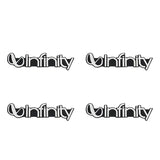 4pcs Infinity Car Hi-Fi Speaker Audio Badge Stereo Emblem Sticker Decal Logo