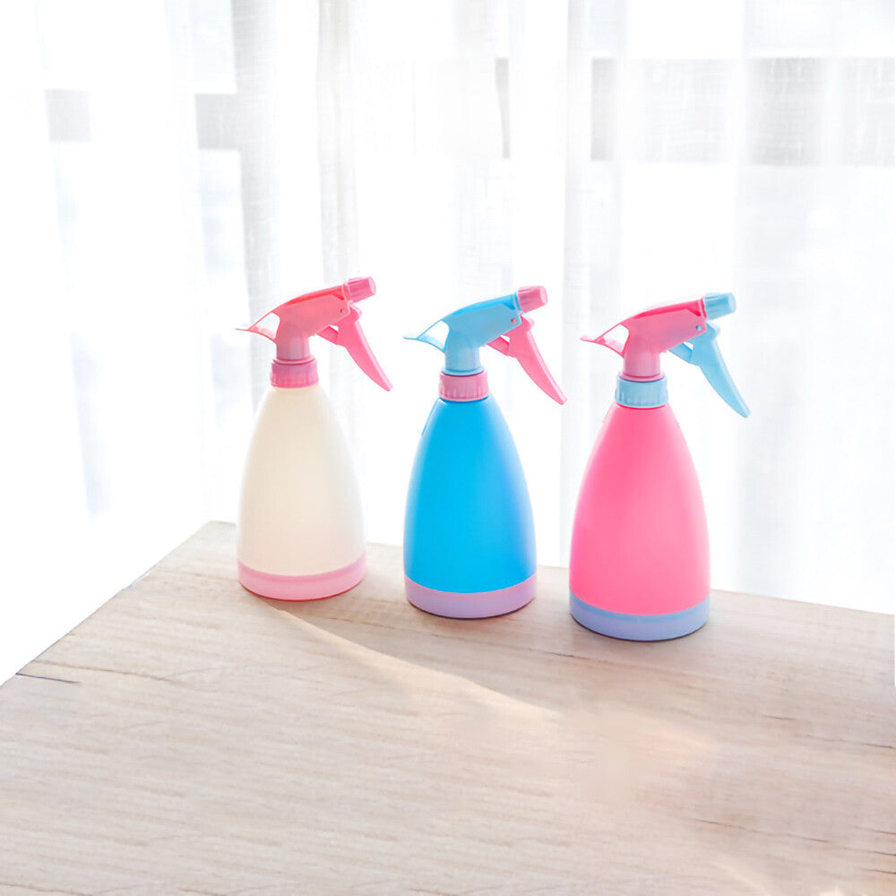 3x500ml Hand-Pressed Candy-Colored Water Pot Spray Bottle Mist for Home Salon