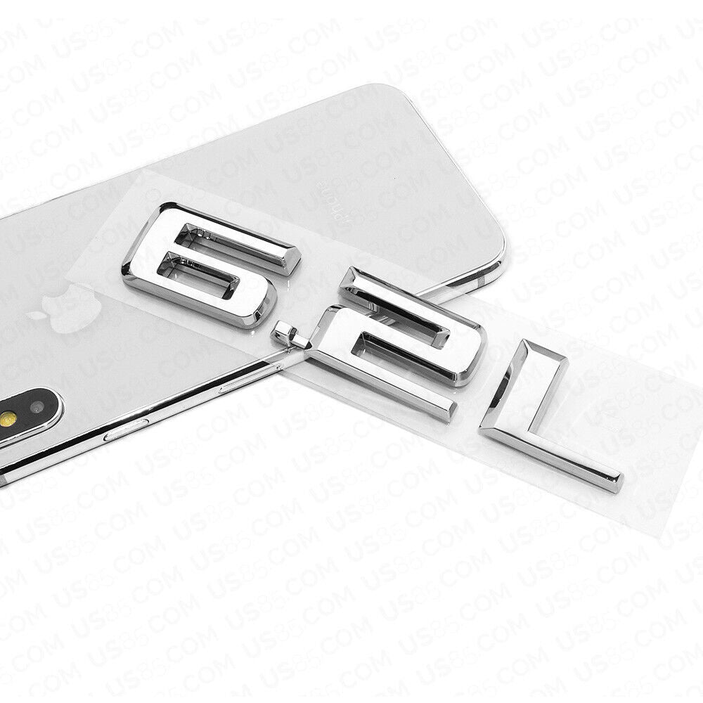19-21 2x OEM Chrome Chevy Silverado 1500 6.2L Hood Letter Logo Emblem Badge Z71