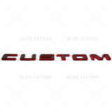 19-22 Silverado 1500 Redline Tailgate Custom Letter Logo Emblem Badge Black Red