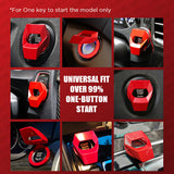 Universal Car One-Button Engine Start Stop Button Protect Cover Decoration Red