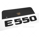 17+ Mercedes E550 Letter Emblem Trunk Nameplate Logo Badge AMG Sport Gloss Black