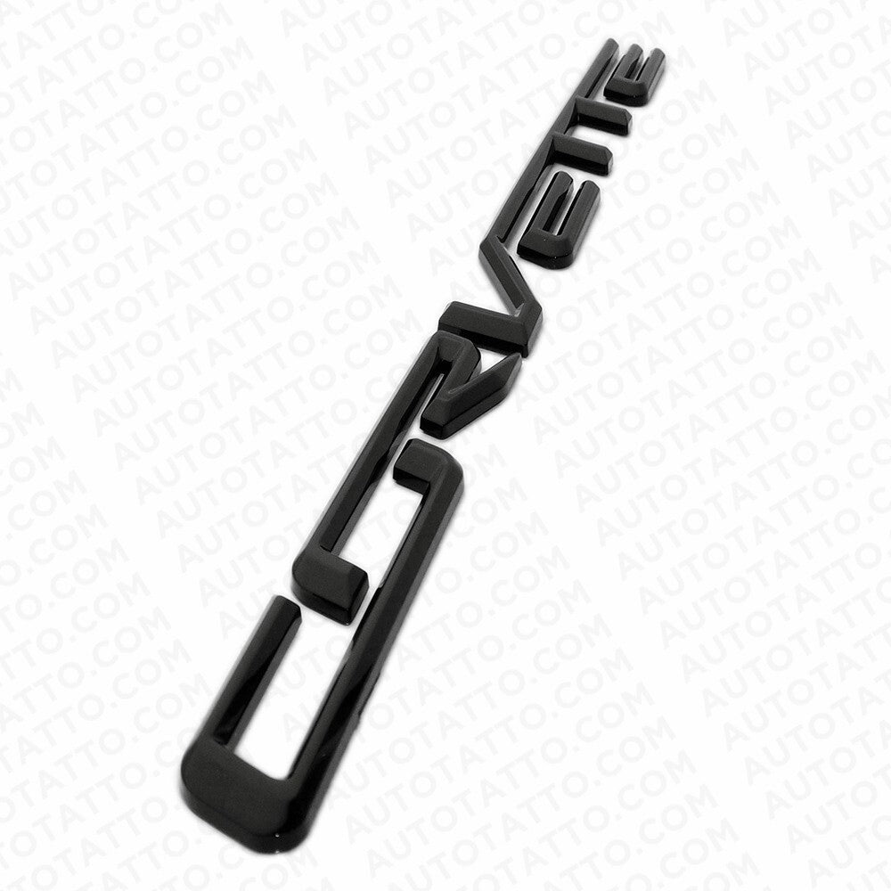 For 14-19 Corvette C7 R Z06 Gloss Black Rear Bumper Letter Badge Emblem Sport