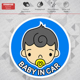 Cute Baby Boy in Car Sticker Decal Kid on Board Truck Van Trunk Window Decorate