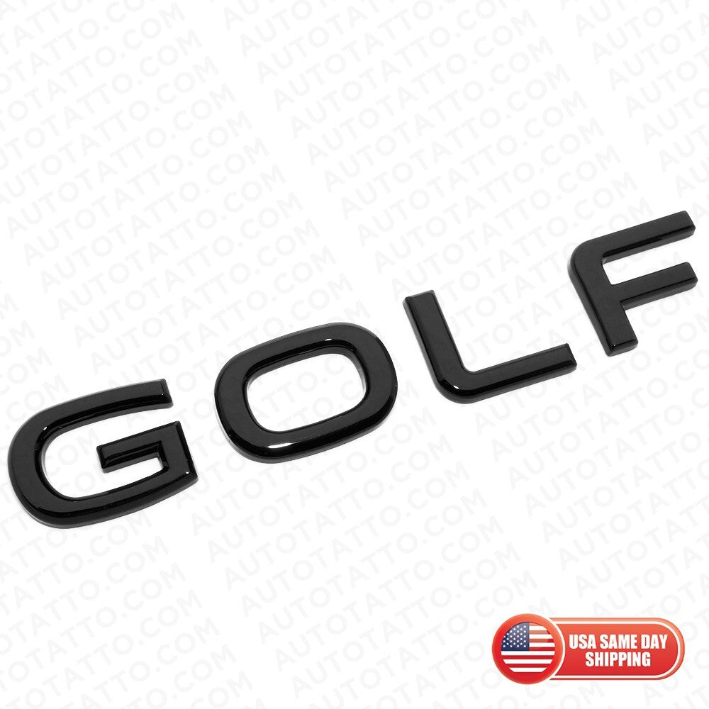 22-23 MK8 Golf Rear Truck Lid Nmaeplate Badge Emblem Gloss Black