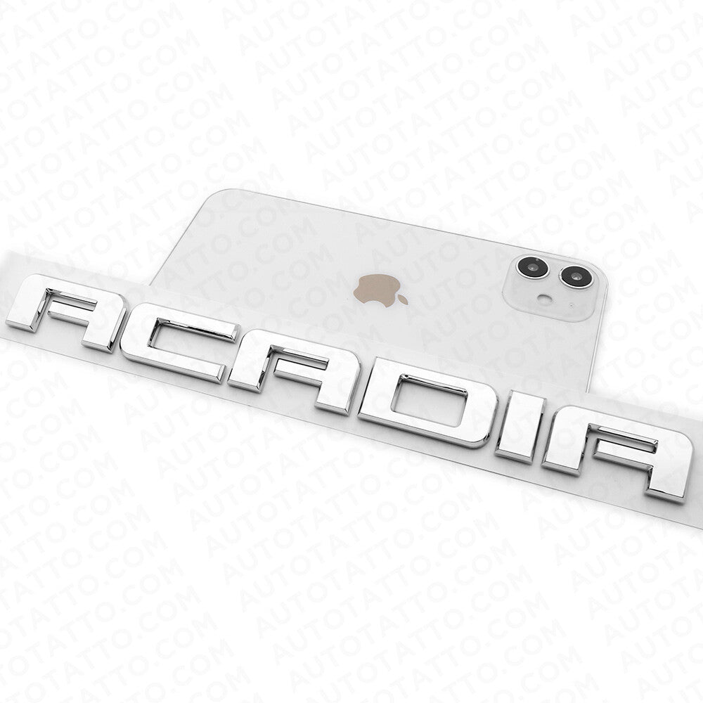 For GMC Acadia Front Door or Rear Liftgate Nameplate Logo Emblem Decorate Chrome