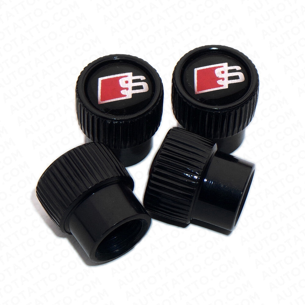 For Audi S Roundel Car SUV Wheels Tire Air Valve Caps Stem Dust Logo Cover Sport