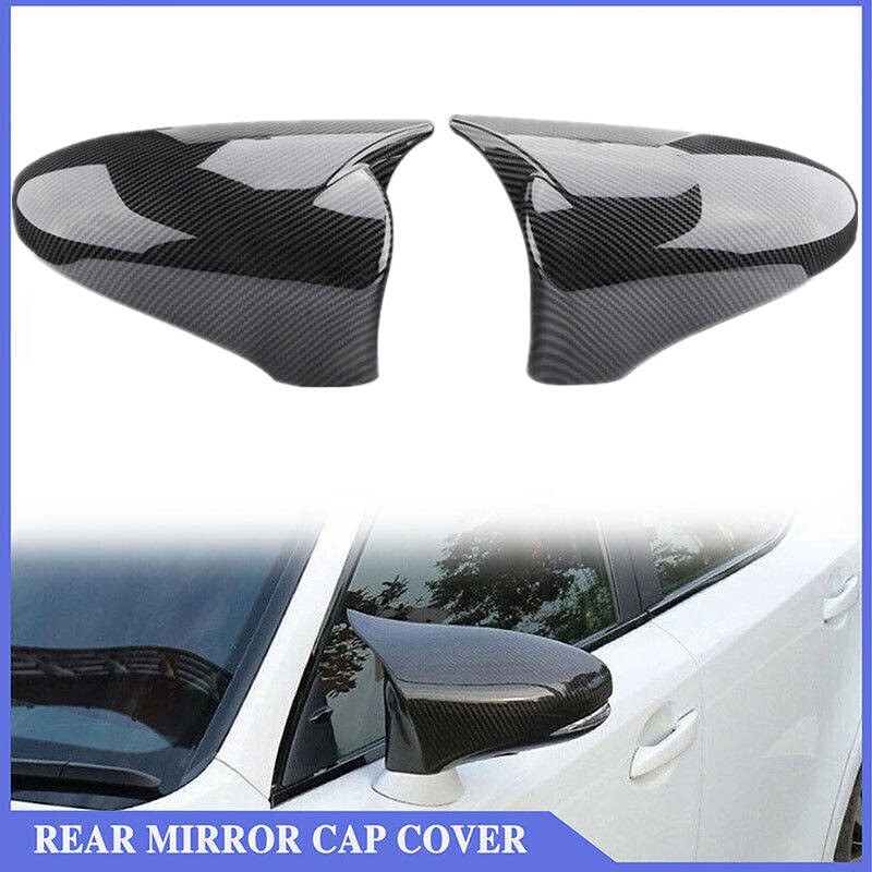 PAIR For LEXUS IS200 300 350 2013-2020 M HORN CARBON FIBER SIDE MIRROR COVER CAP
