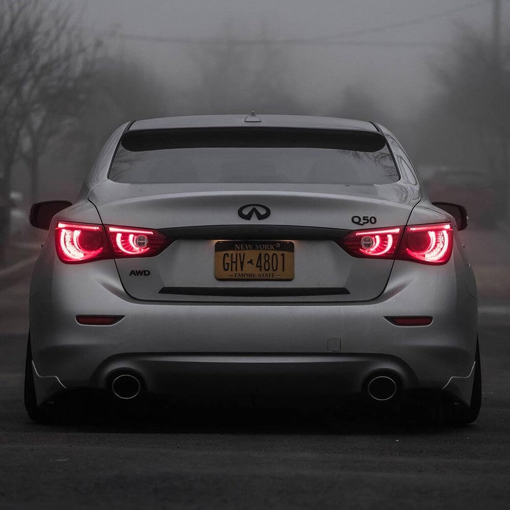 Infiniti Q50 Rear Trunk Logo Letter Badge Emblem Nameplate Sport Gloss Black