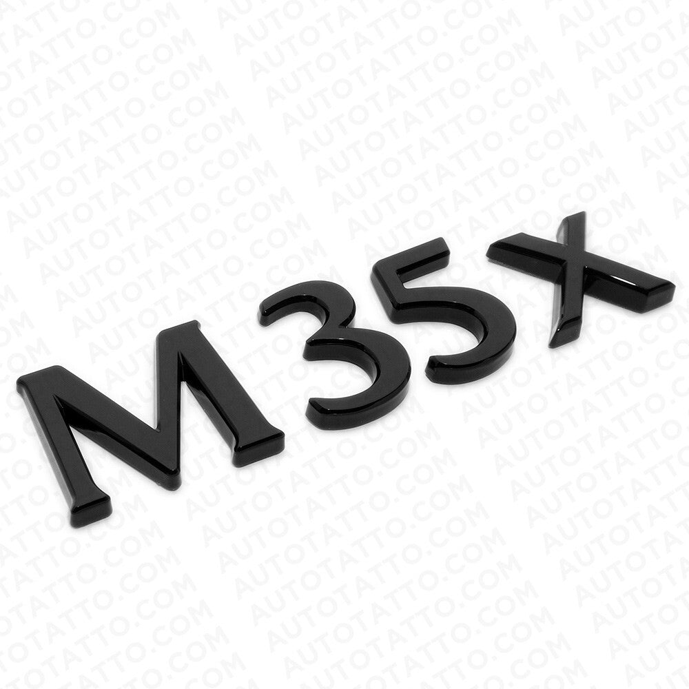 For Infiniti M35 x Rear Trunk Logo Letter Badge Emblem Nameplate Gloss Black