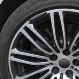 4x For BMW Performance Wheels Aluminum Sticker Badge Logo Emblem M Power Sport