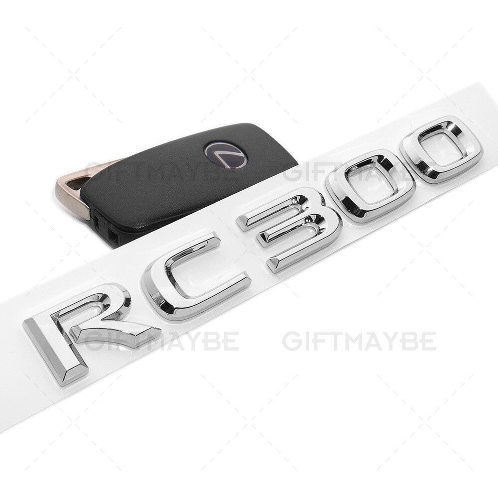 For Lexus Trunk Lid Chrome RC 300 Letter Logo Badge Emblem Car Replace F-Sport