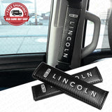 For Lincoln Carbon Car Seat Belt Cover Safety Shoulder Strap Cushion Pad Harness