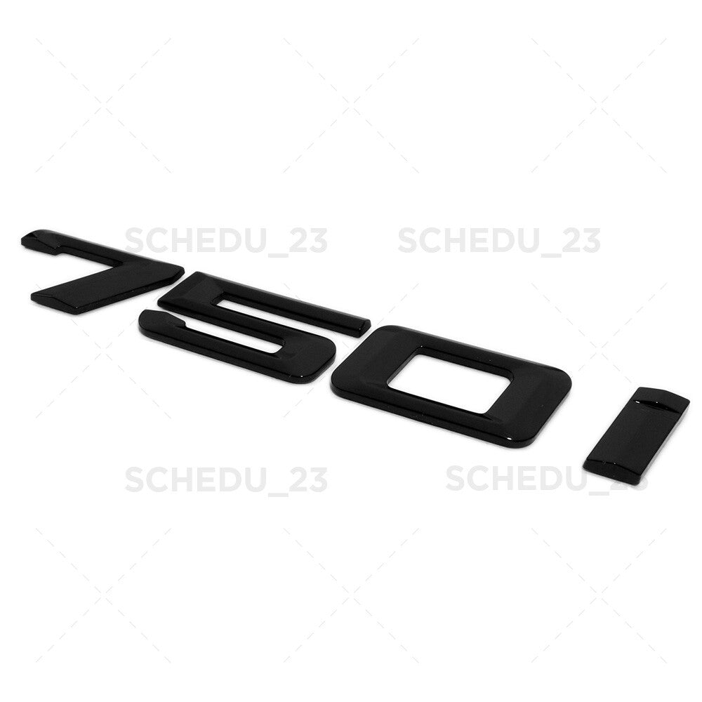 09-15 Gloss Black 750i Letter Emblem Trunk Lid Performance F01 F04